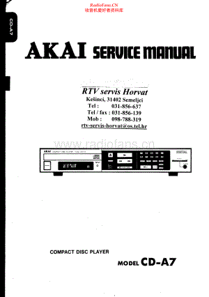 Akai-CDA7-cd-sm维修电路原理图.pdf