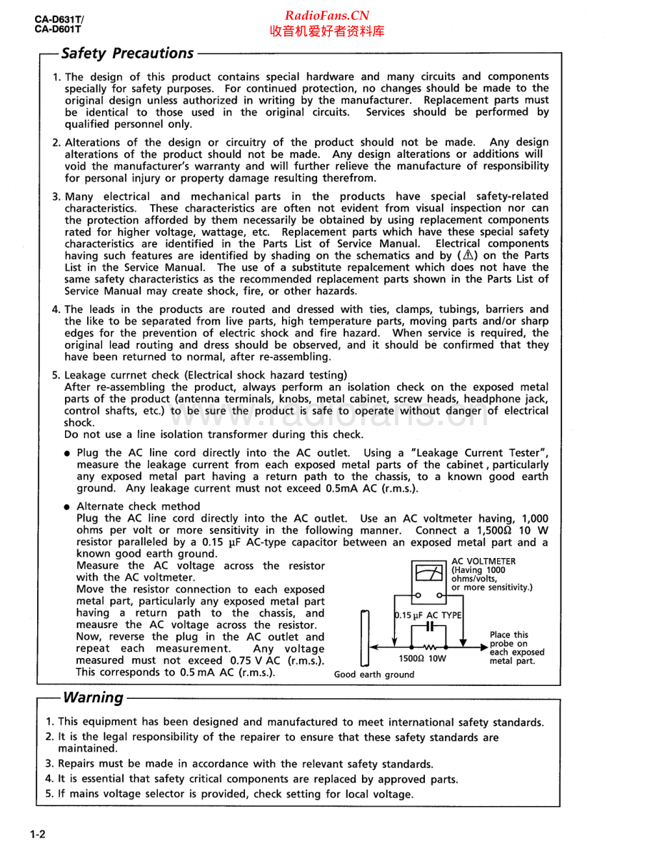 JVC-CAD631T-cs-sm 维修电路原理图.pdf_第2页