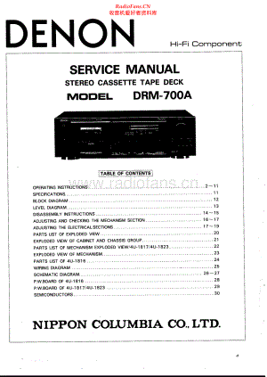 Denon-DRM700A-tape-sm维修电路原理图.pdf