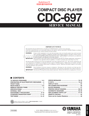 Yamaha-CDC697-cd-sm 维修电路原理图.pdf