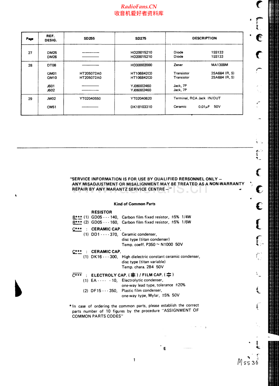 Marantz-SD255-tape-sm 维修电路原理图.pdf_第2页