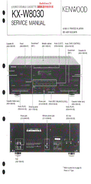 Kenwood-KXW8030-tape-sm 维修电路原理图.pdf