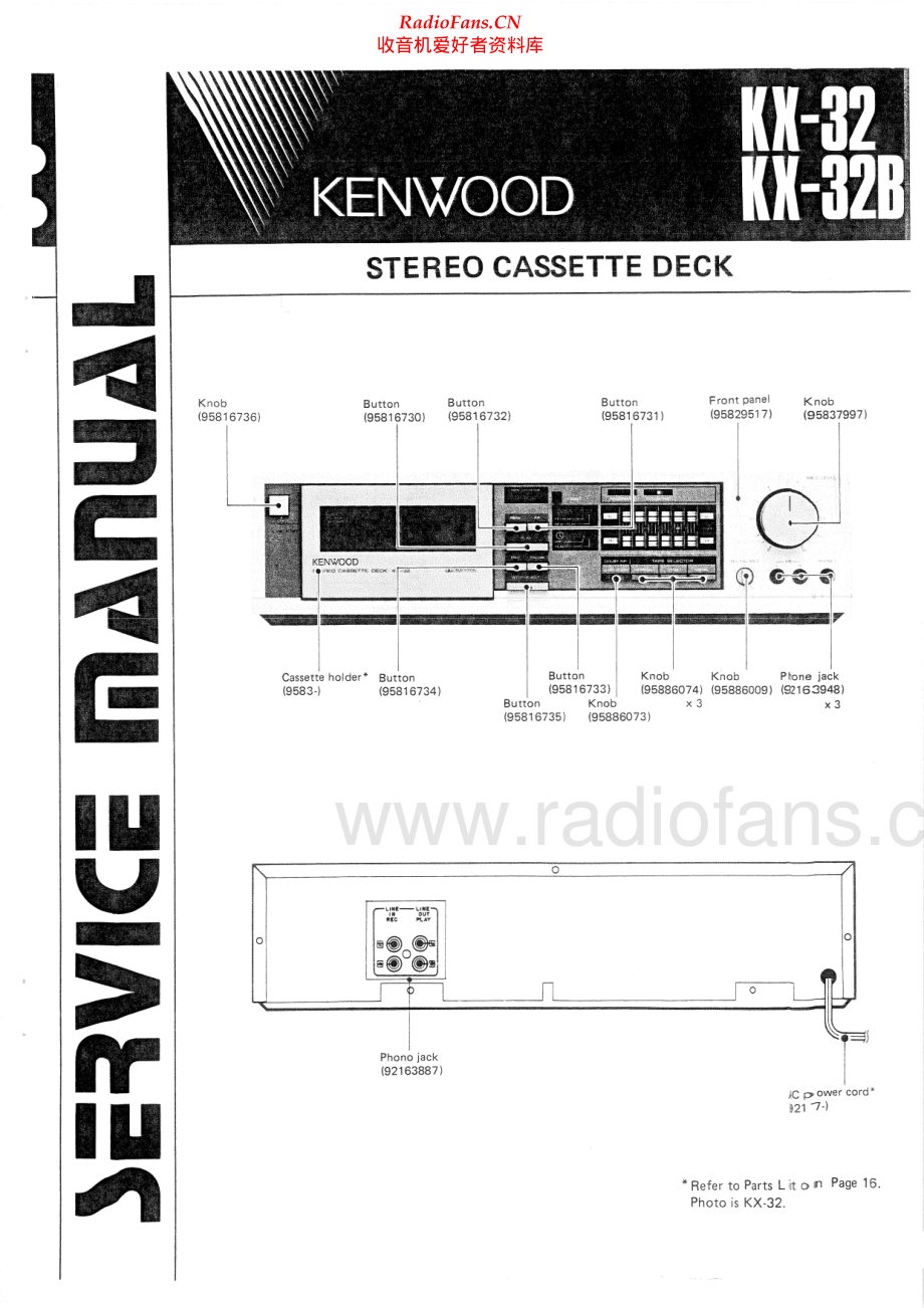 Kenwood-KX32-tape-sm 维修电路原理图.pdf_第1页