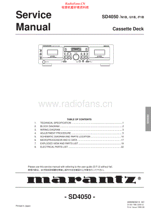 Marantz-SD4050-tape-sm 维修电路原理图.pdf