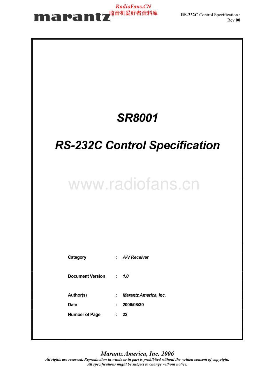 Marantz-SR8001-rs232c-cs 维修电路原理图.pdf_第1页