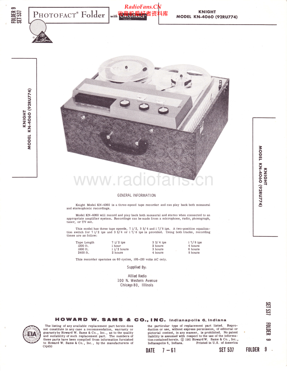 Knight-KN4060-tape-sm 维修电路原理图.pdf_第1页