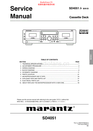 Marantz-SD4051-tape-sm 维修电路原理图.pdf