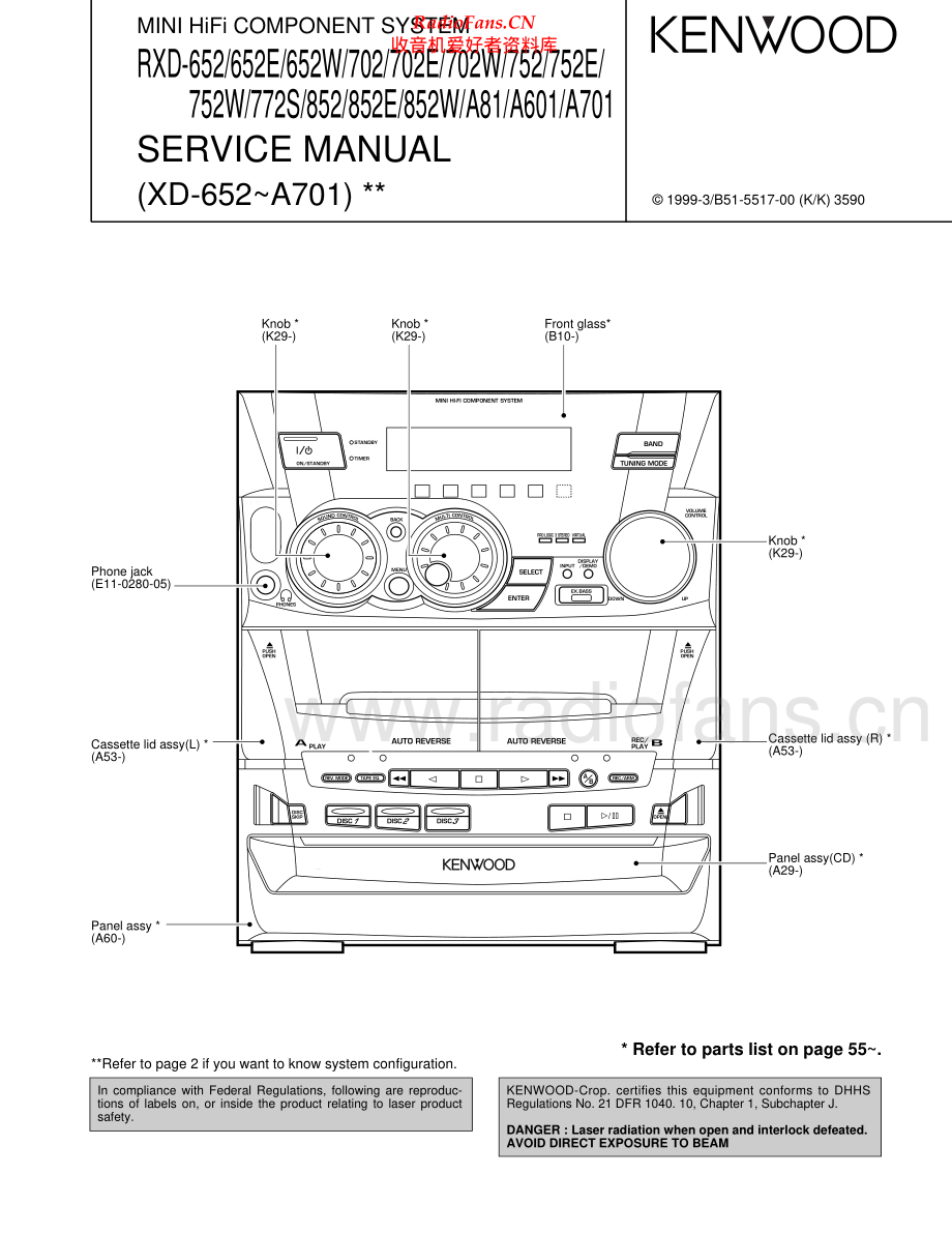 Kenwood-RXD752-cs-sm 维修电路原理图.pdf_第1页