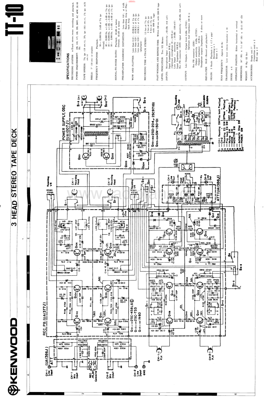 Kenwood-TT10-tape-sch 维修电路原理图.pdf_第1页