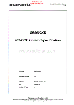Marantz-SR9600XM-rs232c-cs 维修电路原理图.pdf