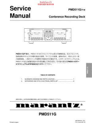 Marantz-PMD511G-tape-sm 维修电路原理图.pdf