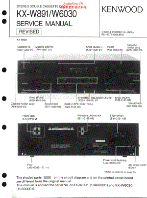 Kenwood-KXW6030-tape-sm 维修电路原理图.pdf