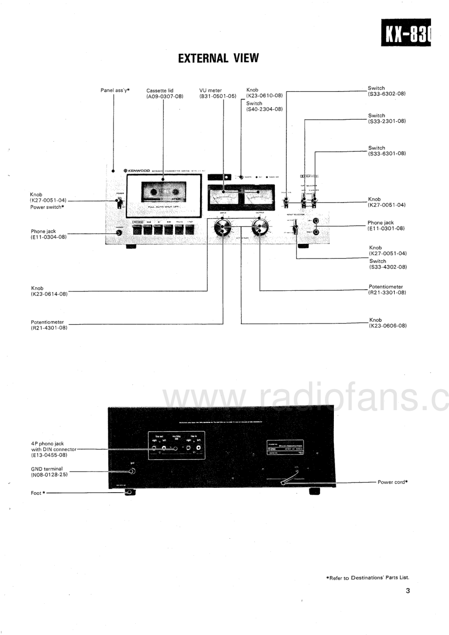 Kenwood-KX830-tape-sm 维修电路原理图.pdf_第3页