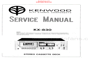 Kenwood-KX830-tape-sm 维修电路原理图.pdf