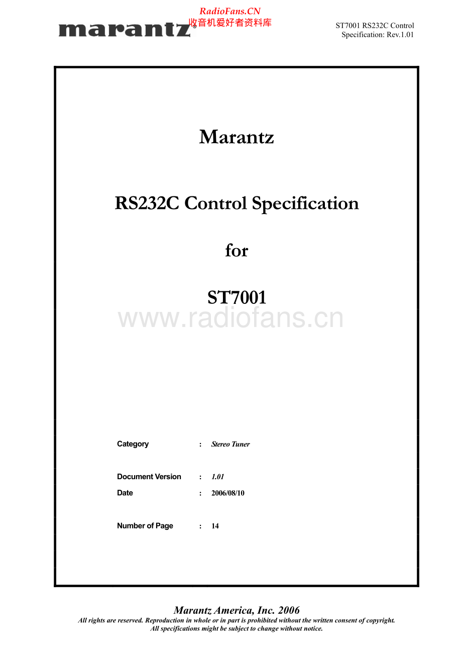 Marantz-ST7001-rs232c-cs 维修电路原理图.pdf_第1页