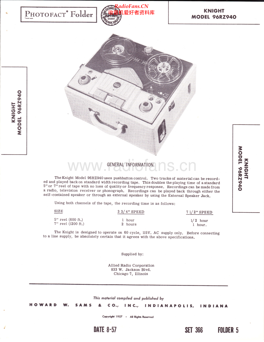 Knight-96RZ940-tape-sm 维修电路原理图.pdf_第1页