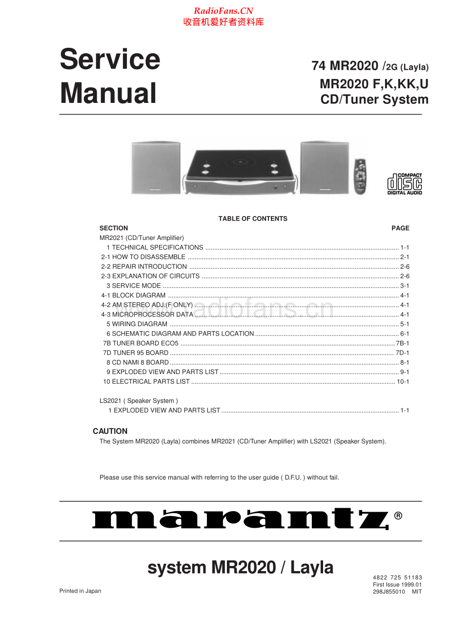 Marantz-MR2020-cs-sm 维修电路原理图.pdf_第1页