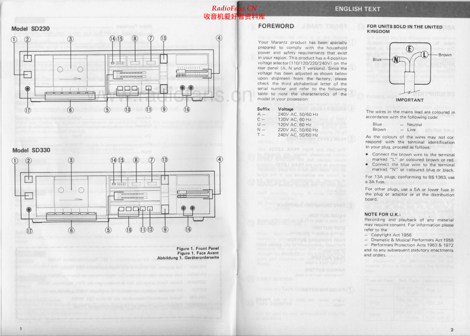 Marantz-SD230-tape-sm 维修电路原理图.pdf_第2页