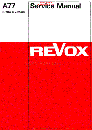 Revox-A77DB-tape-sm 维修电路原理图.pdf
