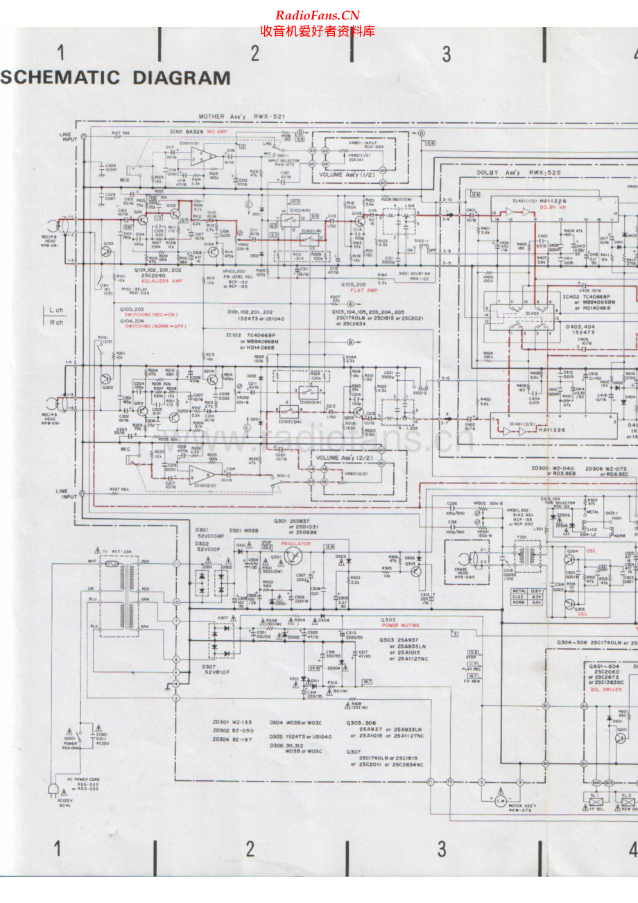 Pioneer-CT520-tape-sch 维修电路原理图.pdf_第1页