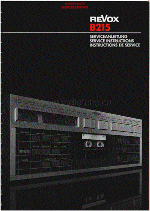 Revox-B215-tape-sm2 维修电路原理图.pdf