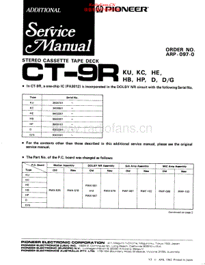 Pioneer-CT9R-tape-sm 维修电路原理图.pdf