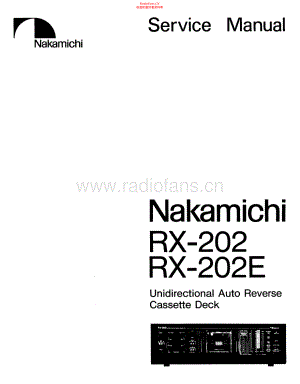 Nakamichi-RX202E-tape-sm 维修电路原理图.pdf