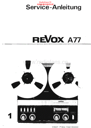 Revox-A77-tape-sm7 维修电路原理图.pdf