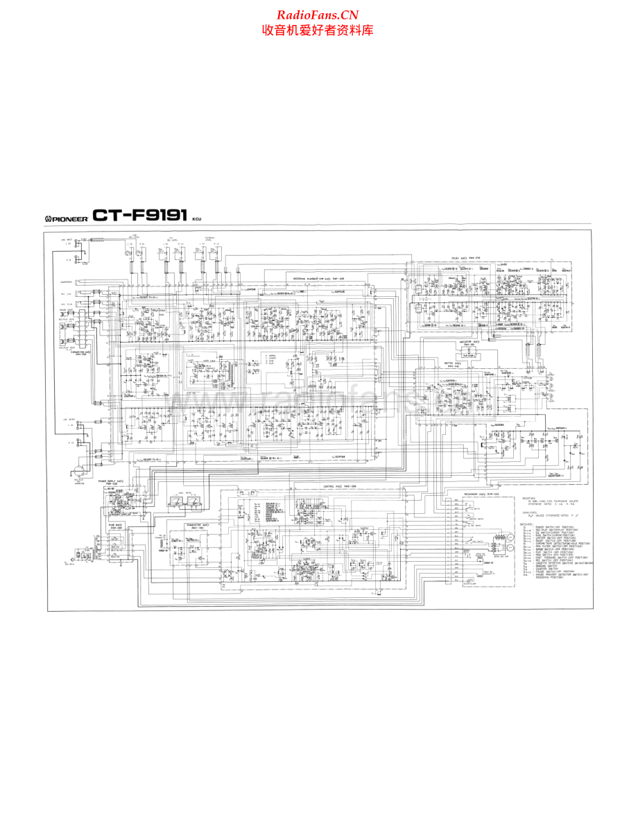 Pioneer-CTF9191_110V-tape-sch 维修电路原理图.pdf_第1页