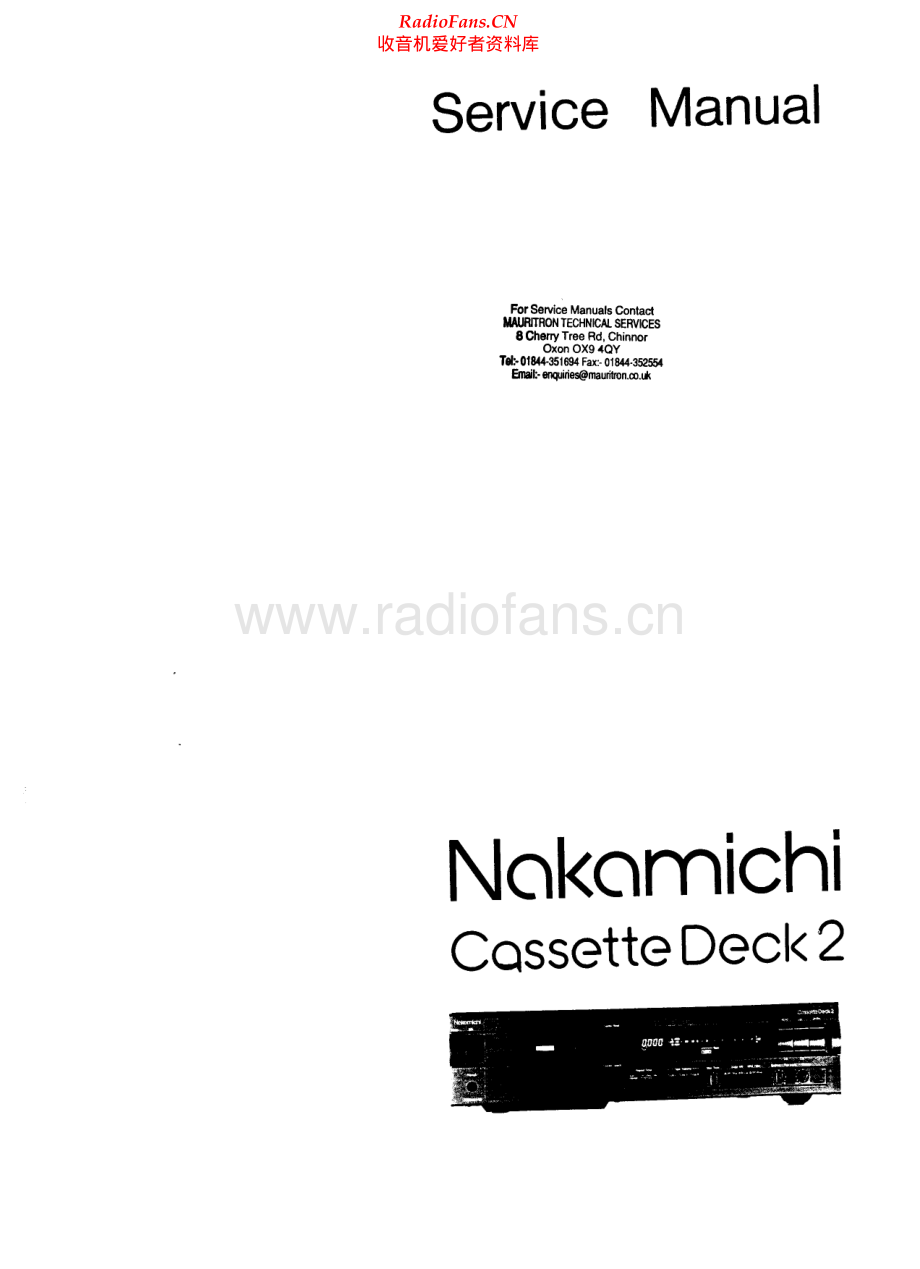 Nakamichi-CassetteDeck2-tape-sm 维修电路原理图.pdf_第1页