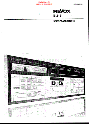 Revox-B215-tape-sm1 维修电路原理图.pdf