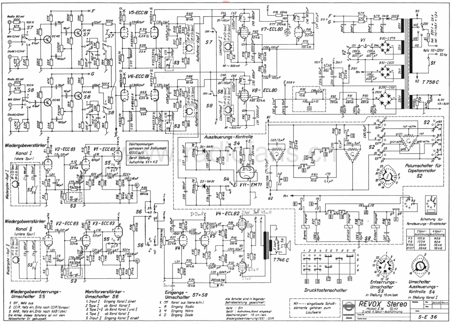 Revox-E36-tape-sch 维修电路原理图.pdf_第1页