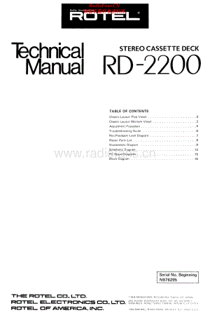 Rotel-RD2200-tape-sm 维修电路原理图.pdf