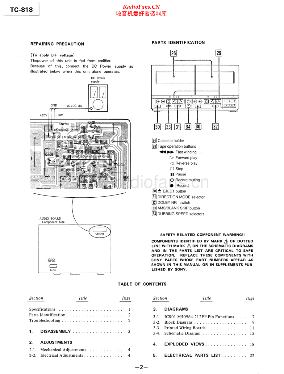 Sony-TC818-tape-sm 维修电路原理图.pdf_第2页