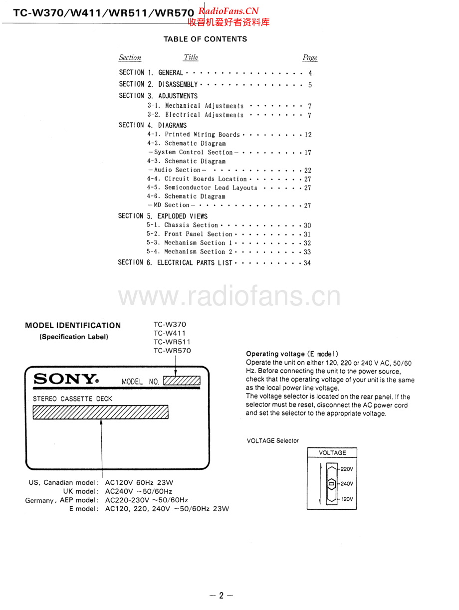 Sony-TCW370-tape-sm 维修电路原理图.pdf_第2页