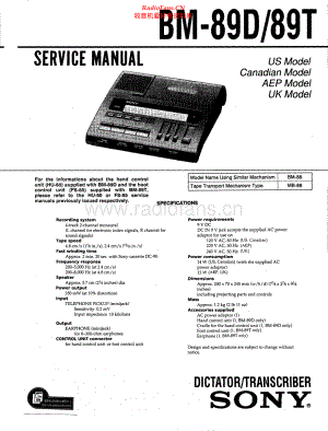 Sony-BM89T-tape-sm 维修电路原理图.pdf