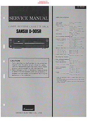 Sansui-D905R-tape-sm 维修电路原理图.pdf