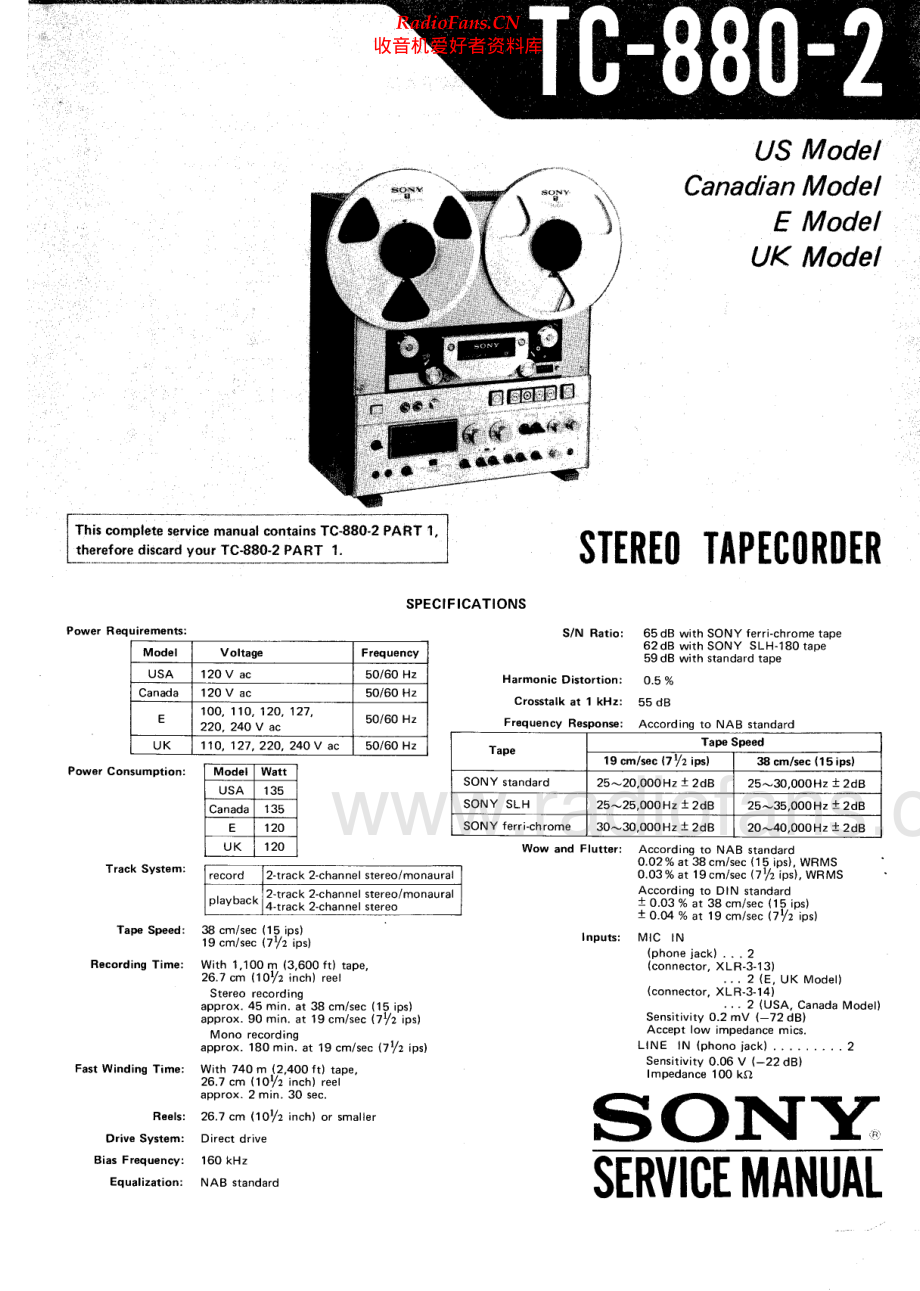 Sony-TC880_2-tape-sm 维修电路原理图.pdf_第1页