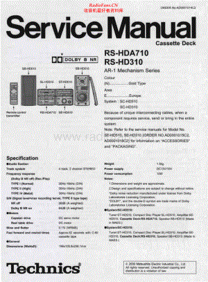 Technics-RSHDA710-tape-sm 维修电路原理图.pdf