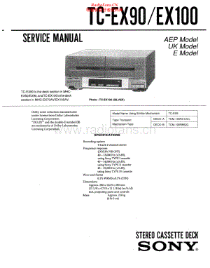 Sony-TCEX90-tape-sm 维修电路原理图.pdf
