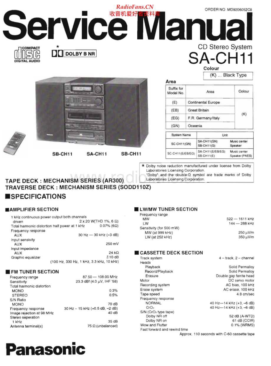 Technics-SACH11-cs-sm 维修电路原理图.pdf_第1页