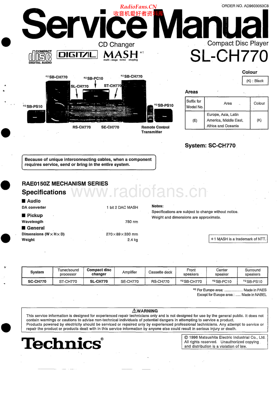 Technics-SLCH770-cs-sm 维修电路原理图.pdf_第1页