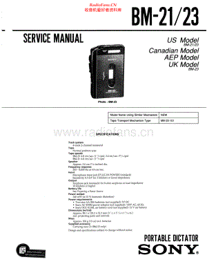 Sony-BM23-tape-sm 维修电路原理图.pdf