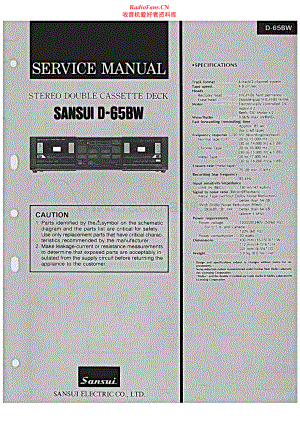 Sansui-D65BW-tape-sm 维修电路原理图.pdf