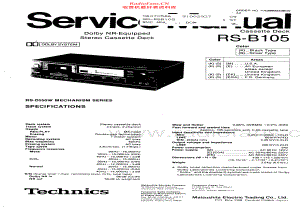 Technics-RSB105-tape-sm 维修电路原理图.pdf
