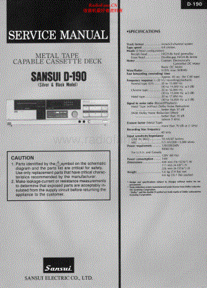 Sansui-D190-tape-sm 维修电路原理图.pdf
