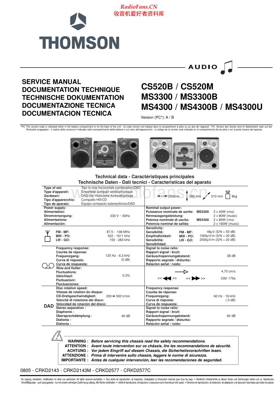 Thomson-MS3300B-cs-sm 维修电路原理图.pdf_第1页