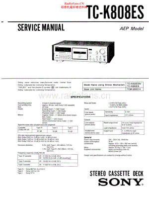 Sony-TCK808ES-tape-sm 维修电路原理图.pdf