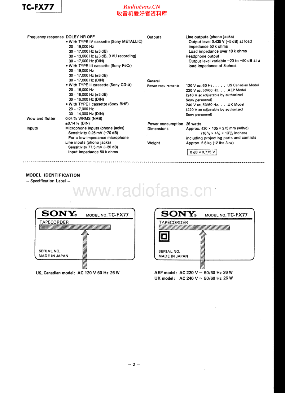 Sony-TCFX77-tape-sm 维修电路原理图.pdf_第2页