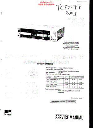 Sony-TCFX77-tape-sm 维修电路原理图.pdf